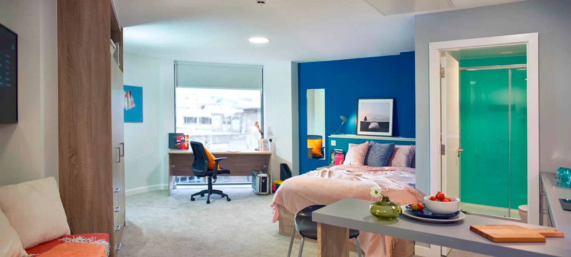 Affordable studio apartment with essential features in 