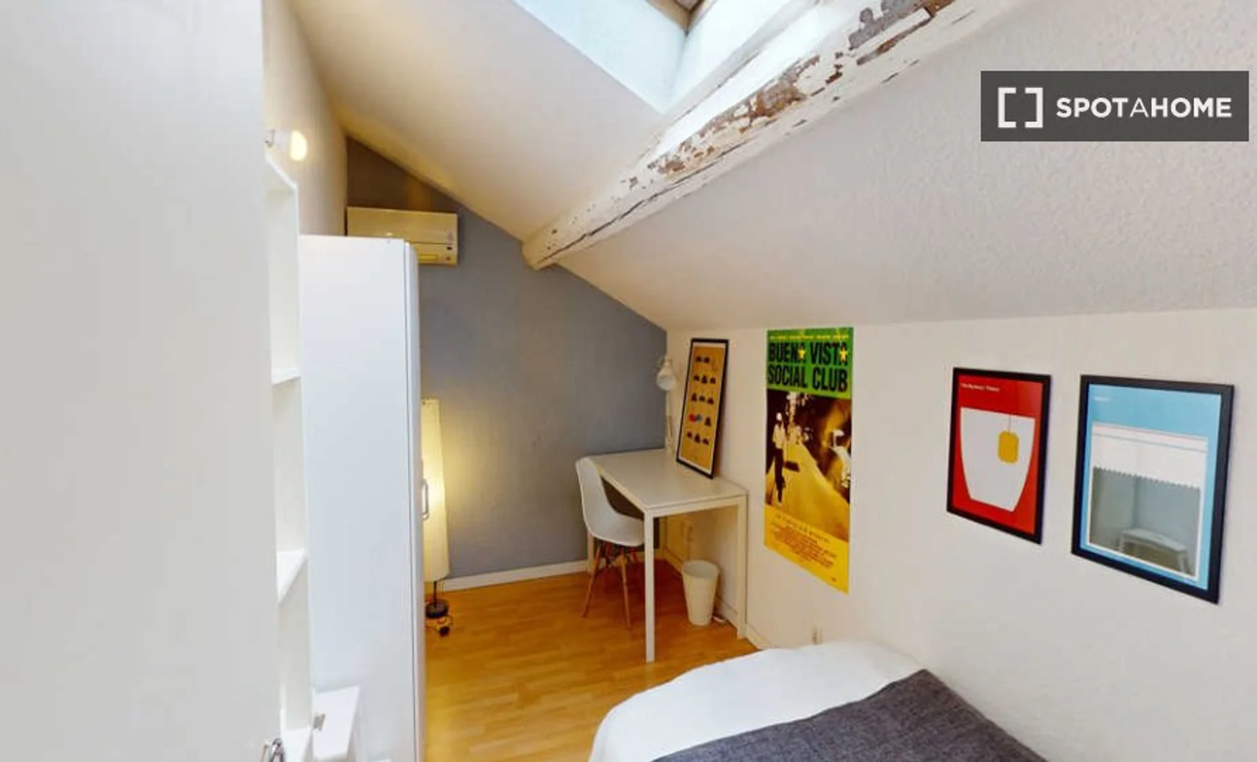 Affordable room for students with ample lighting in 