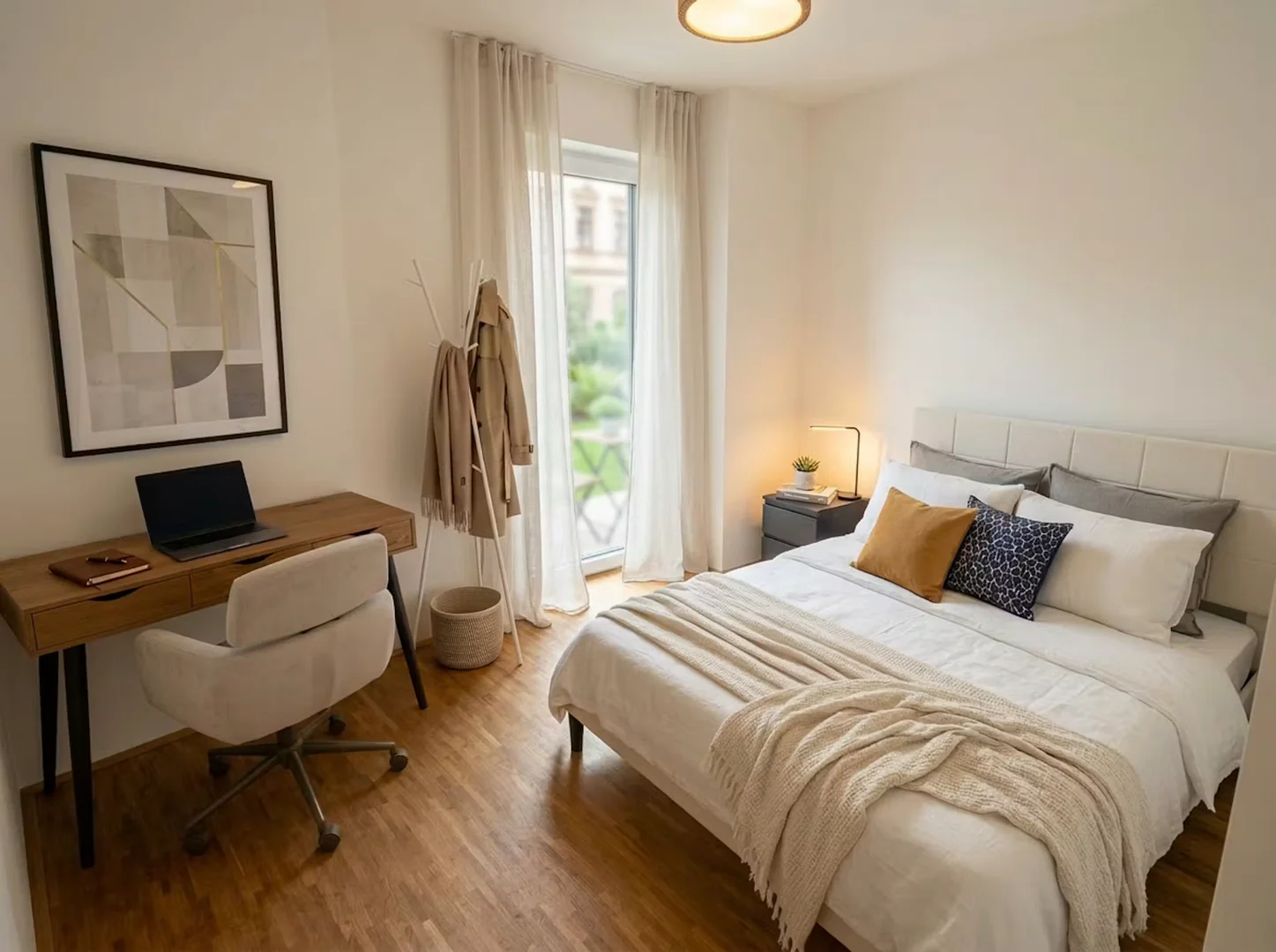 Functional student room perfect for studying in