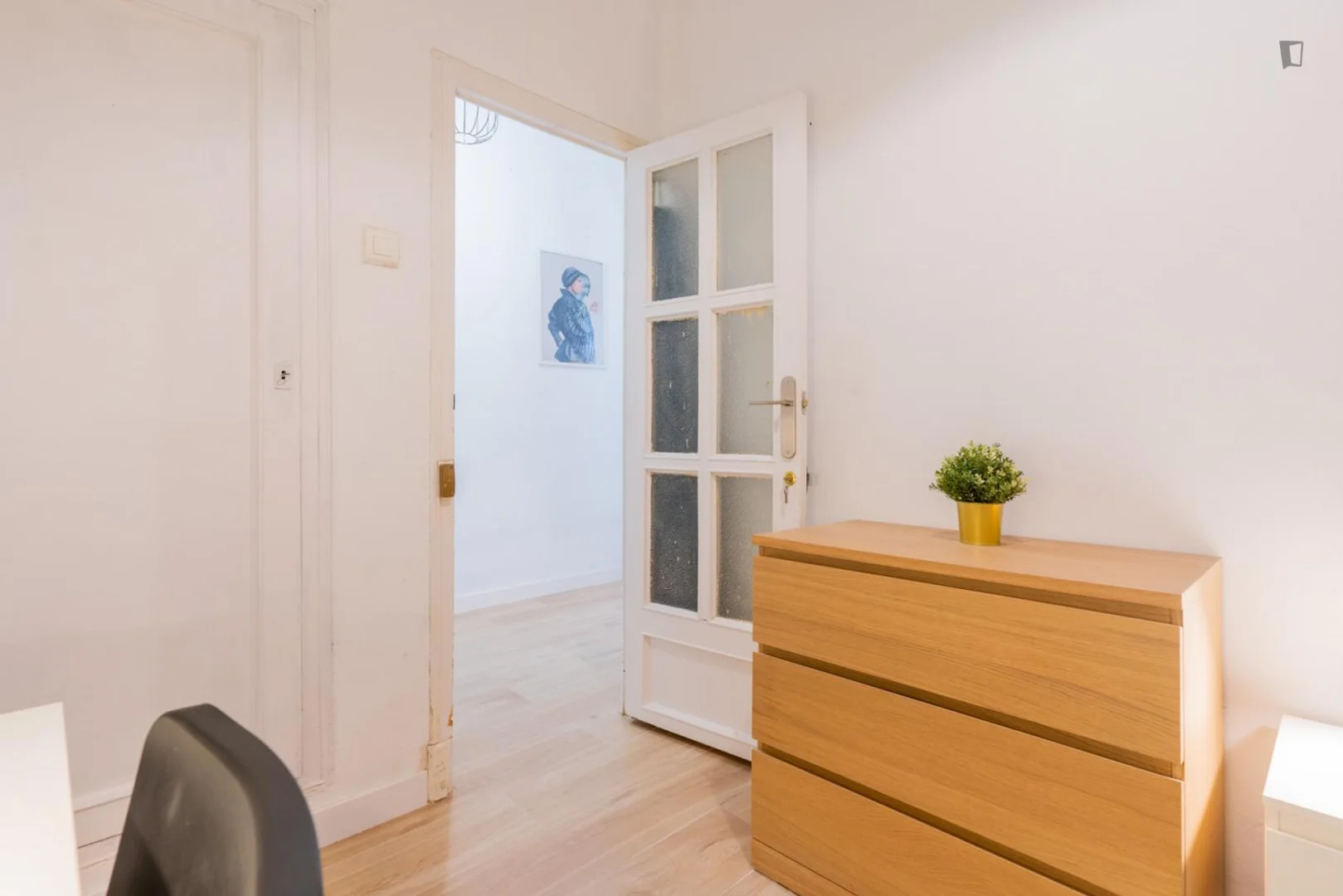 Student room in  with study area and shared facilities