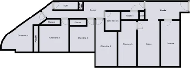 Quarto privado em residência em 69 Rue de Nanterre, imagem 2 de 2