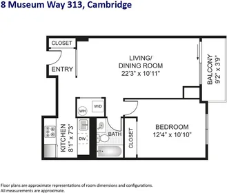 Entire place at 8, Museum Way, Unit 313, East Cambridge, Cambridge, MA, 02141, image 1 of 10