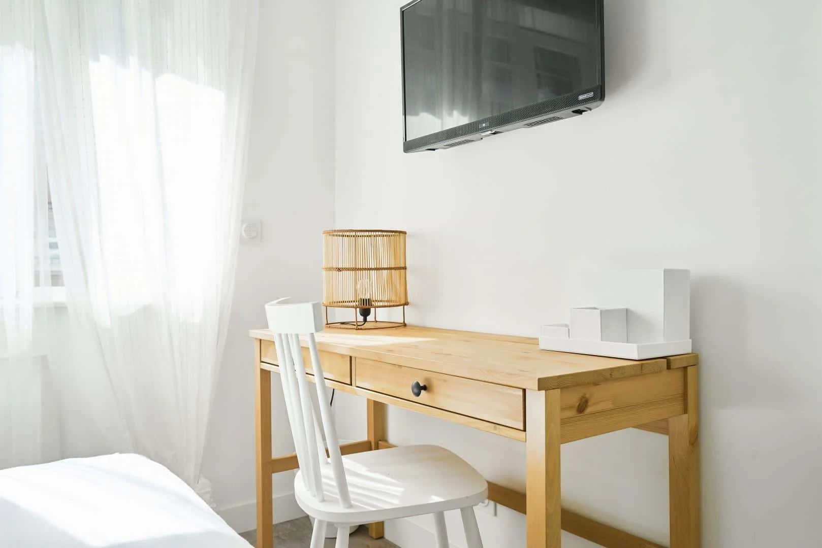 Student room in  with study area and shared facilities