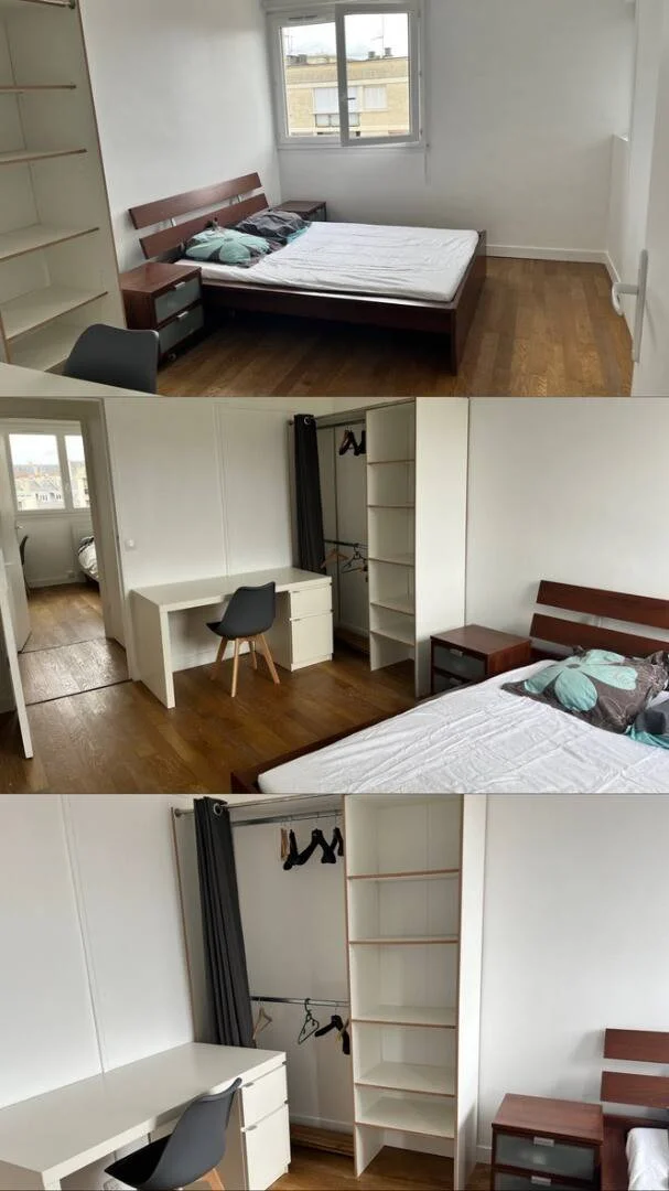 Chambre d'étudiant à  avec espace d'étude et installations communes
