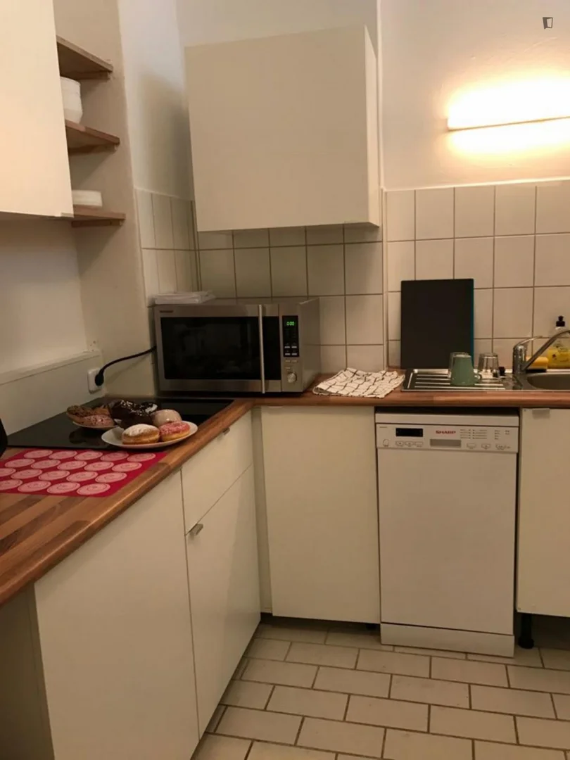 Stanza economica per studenti con ampia illuminazione in 