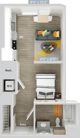 Studio in residence at 2, Leighton St., Unit 1-326, East Cambridge, Cambridge, MA, 02141, image 29 of 34