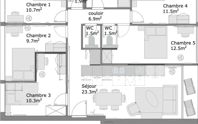 Chambre privée à 18 Jardins Boieldieu, 92800 Puteaux, France, image 13 de 13