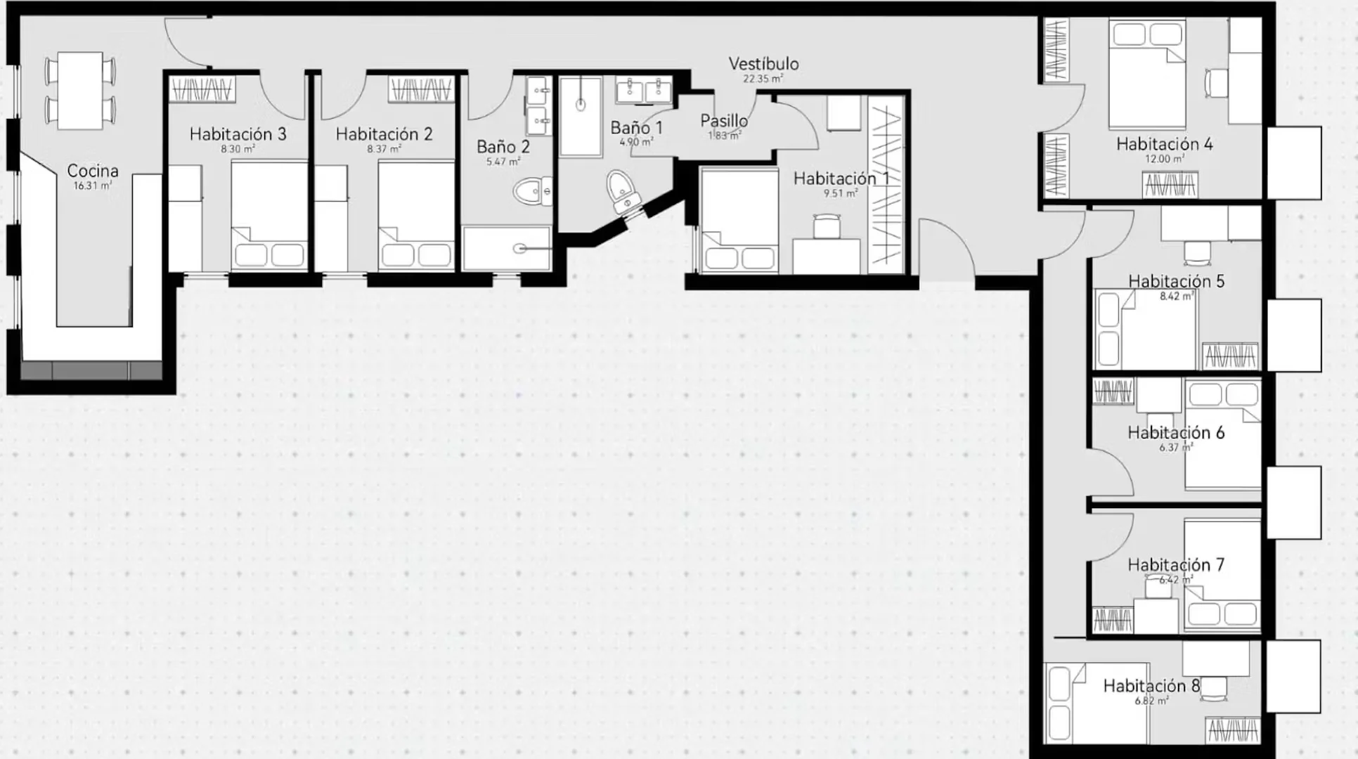 Habitación acogedora para estudiantes disponible en