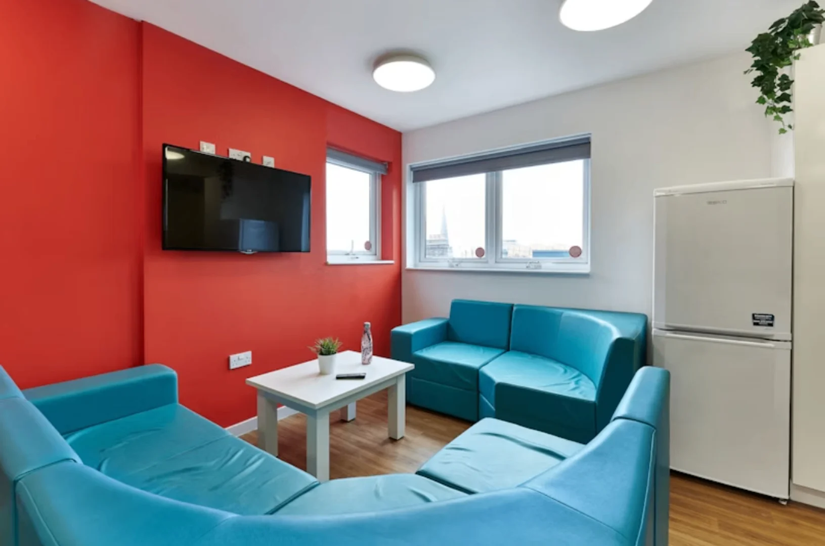 Student room in  with study area and shared facilities