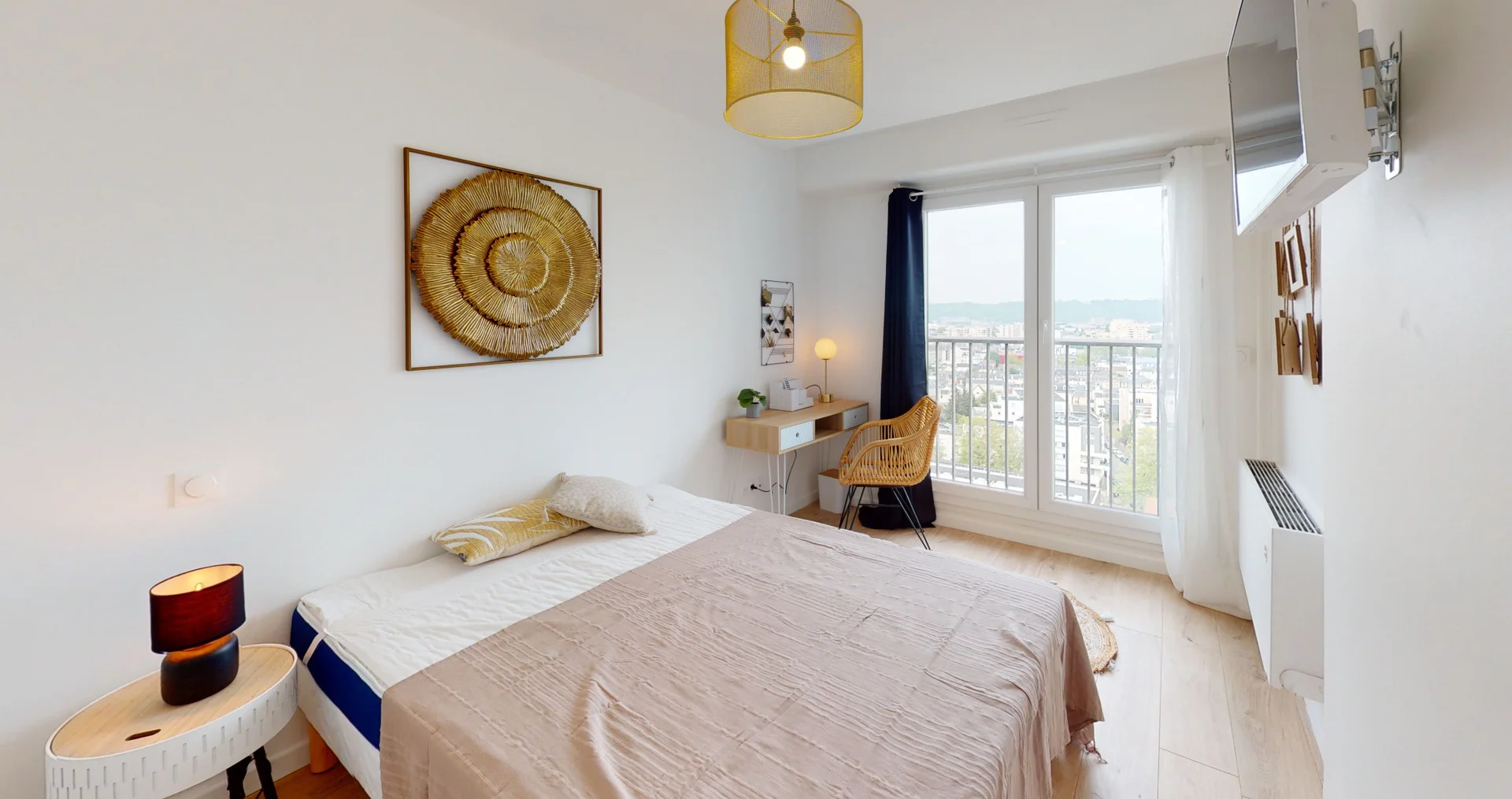Chambre d'étudiant confortable et spacieuse dans 