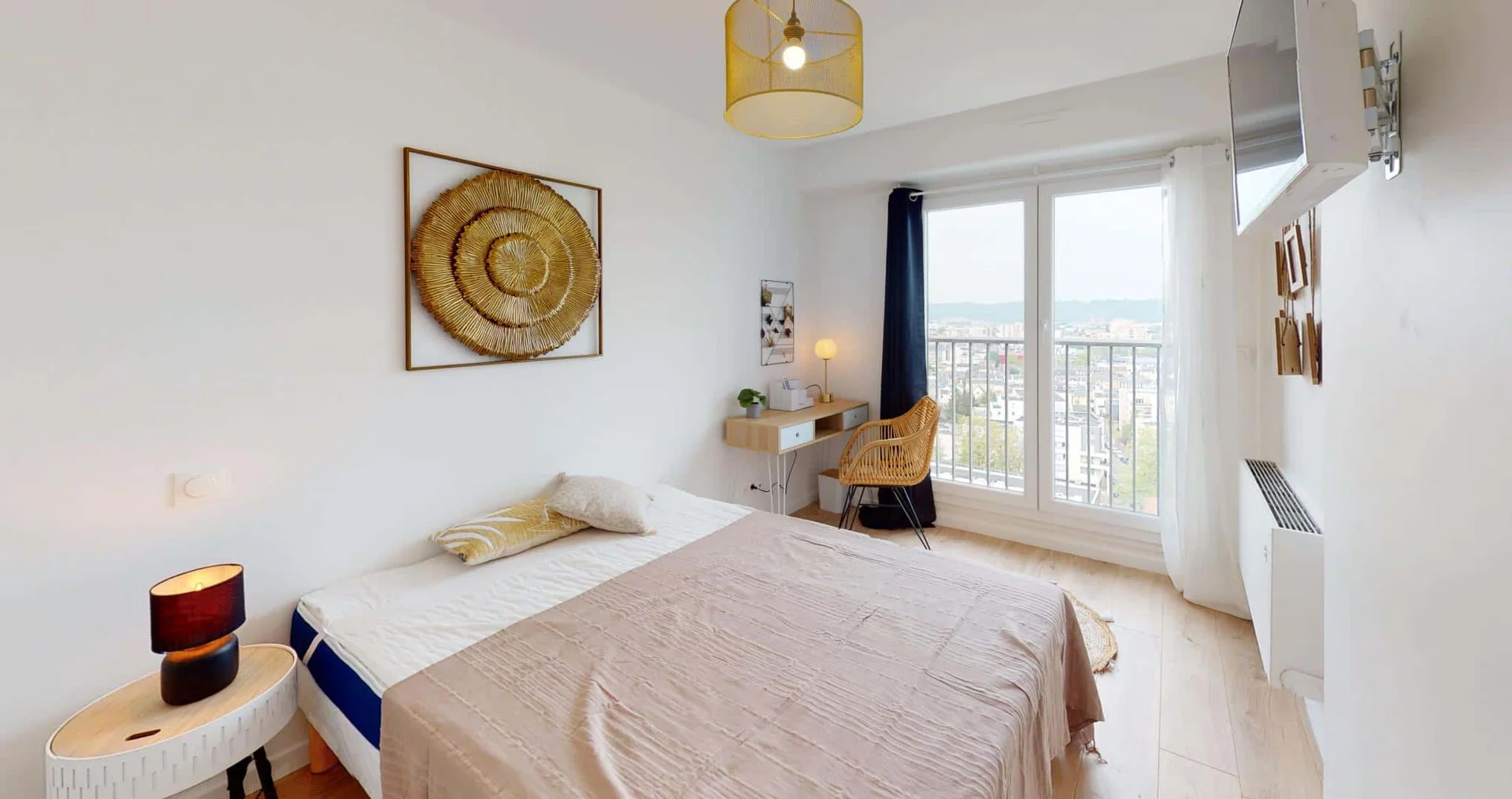 Quarto amigo do estudante em  com comodidades modernas