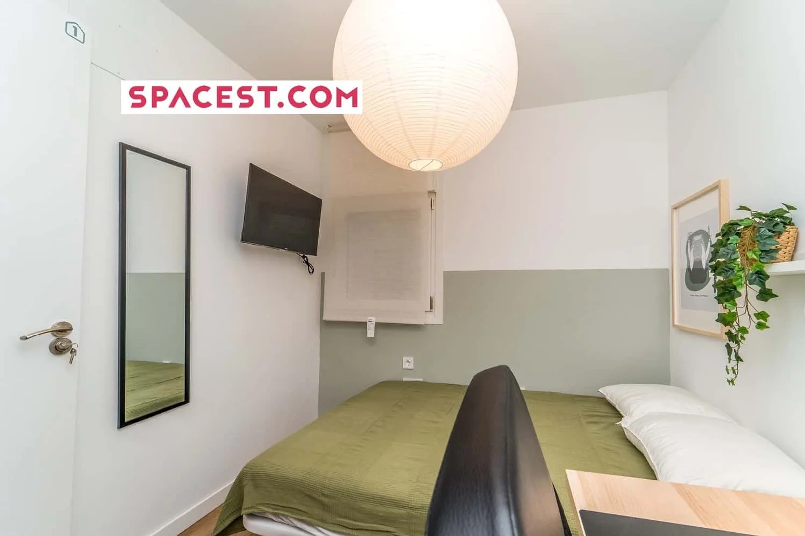 Student room in  with study area and shared facilities