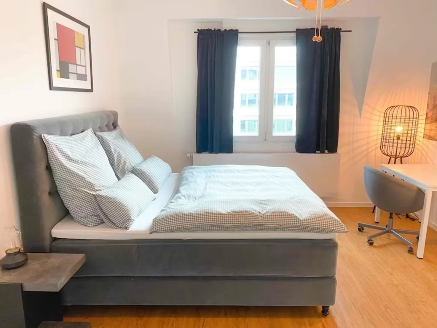 Student room in  with study area and shared facilities
