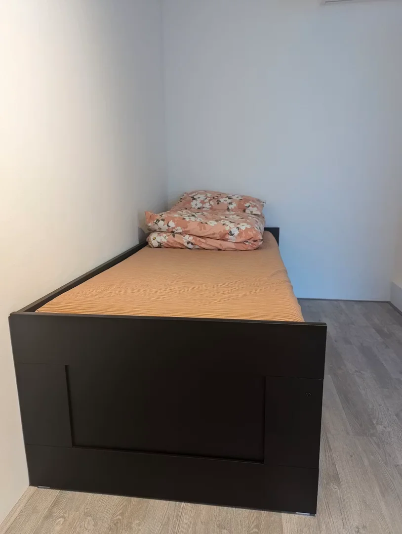 Habitación estudiantil luminosa y aireada con fácil acceso a la universidad en 