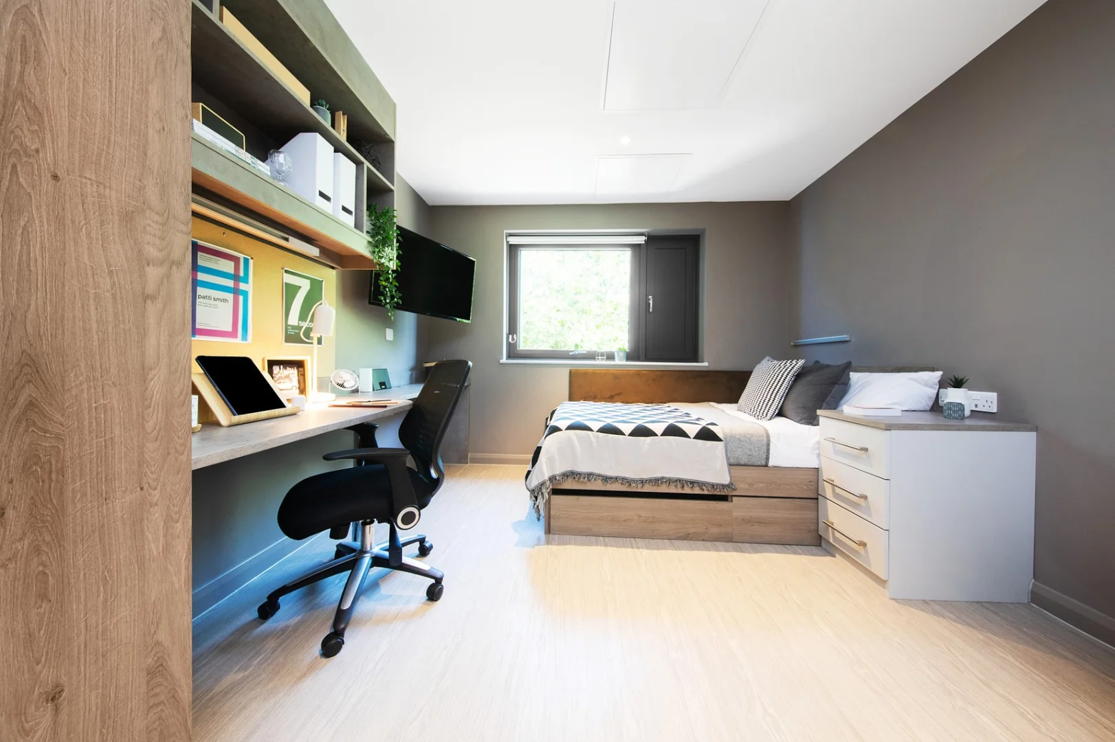 Affordable studio apartment with essential features in 
