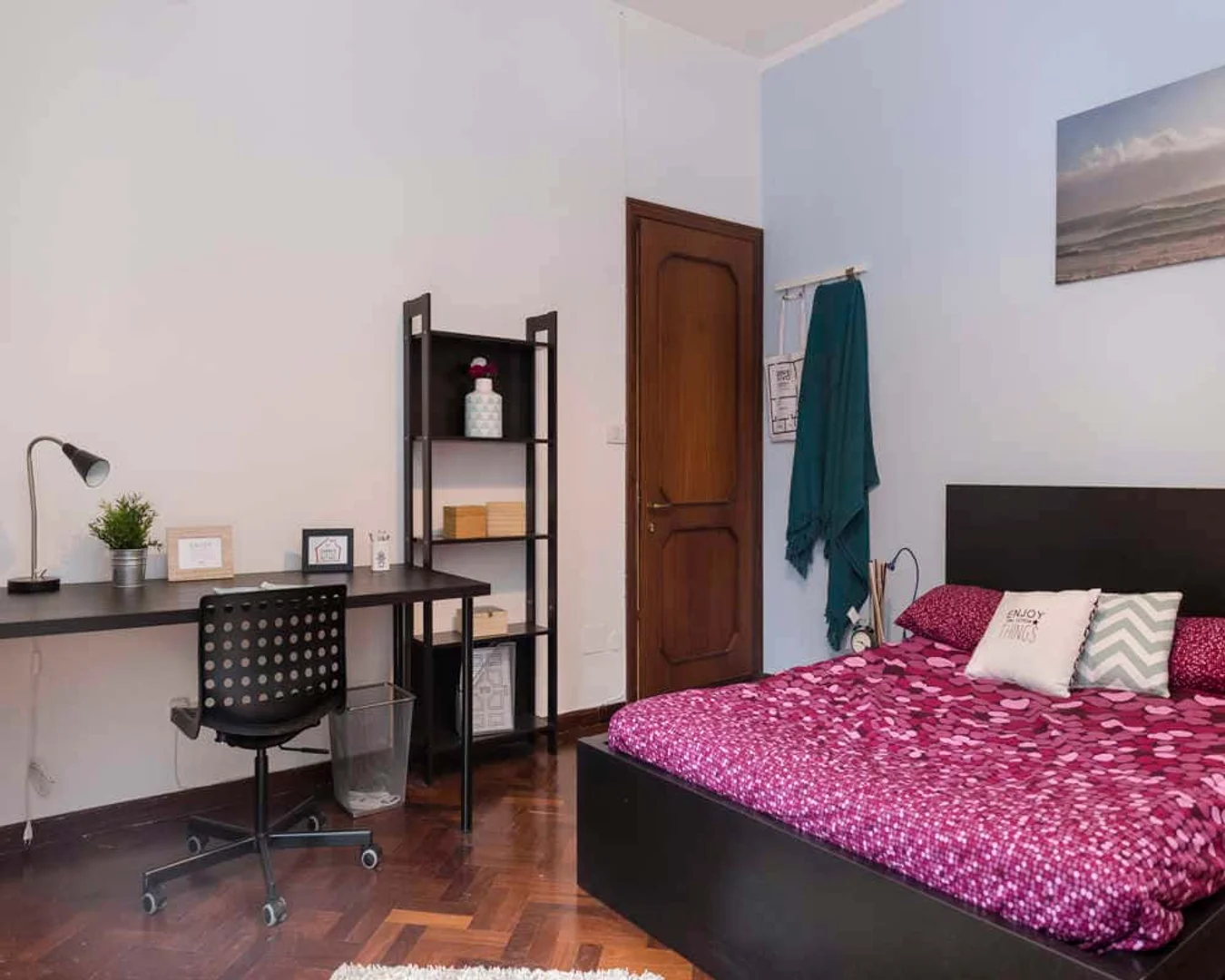 Student room in  with study area and shared facilities