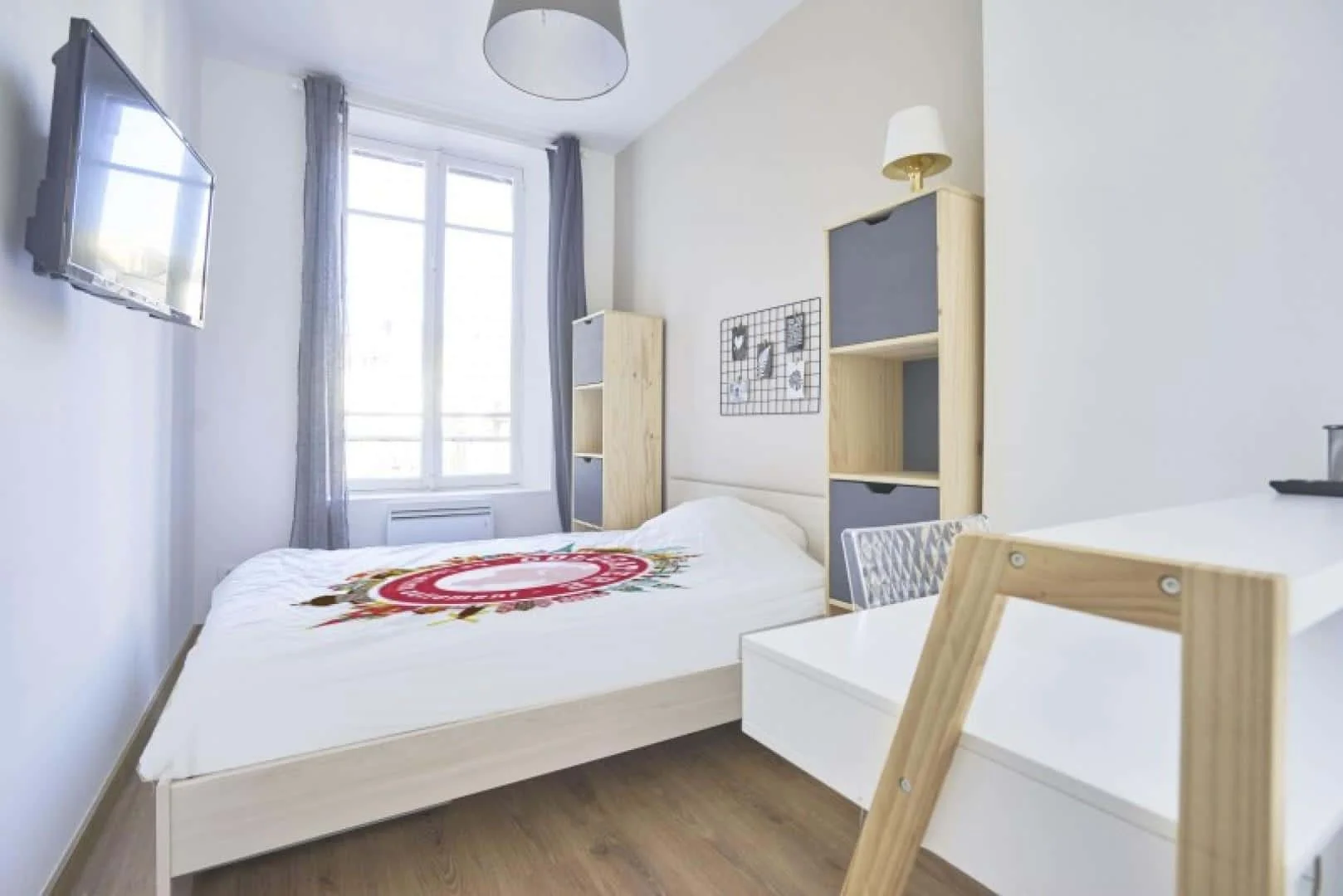'de modern olanaklara sahip öğrenci dostu oda