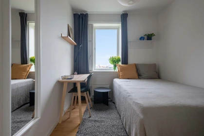 Habitación privada muy luminosa en København