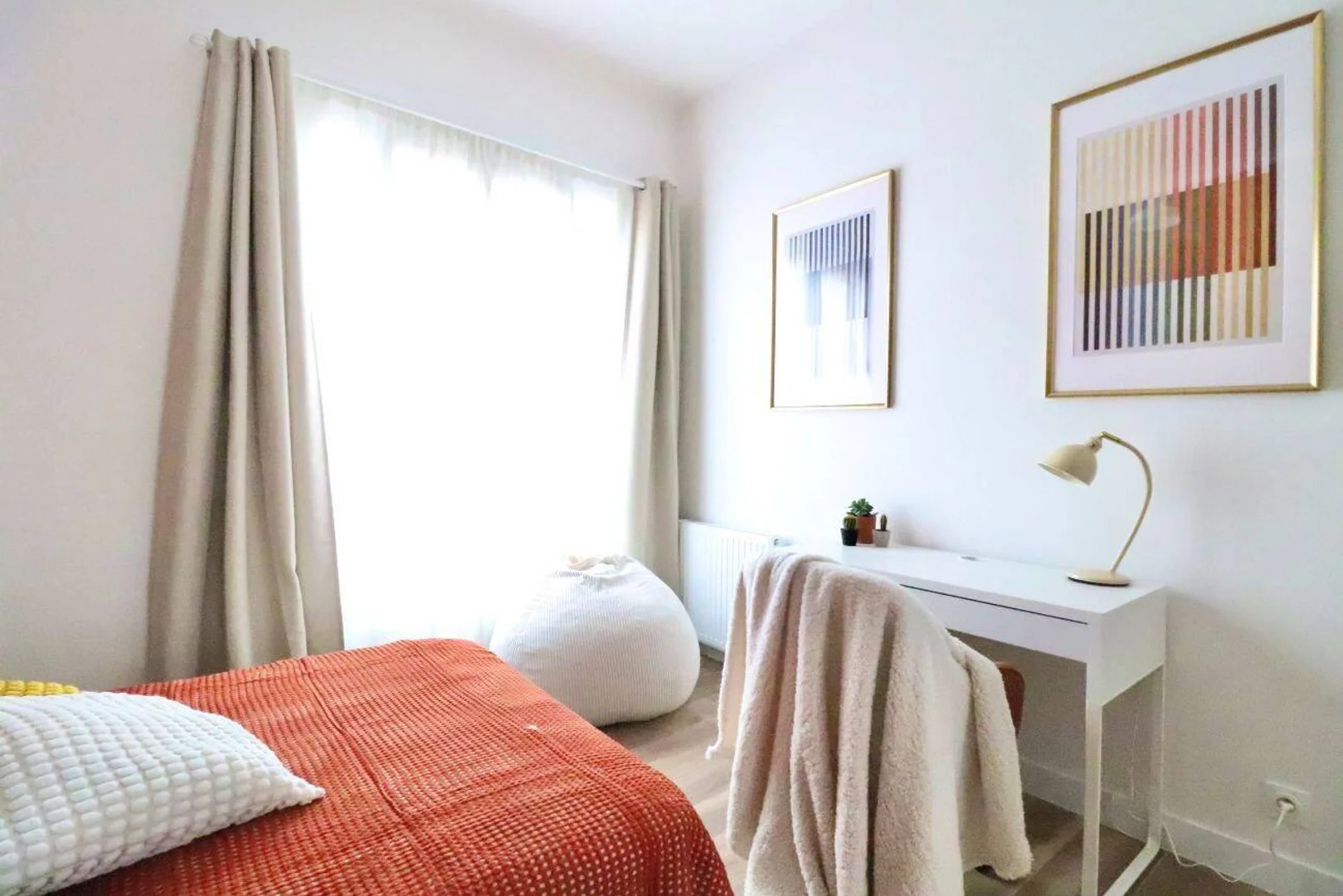 Affordable room for students with ample lighting in 