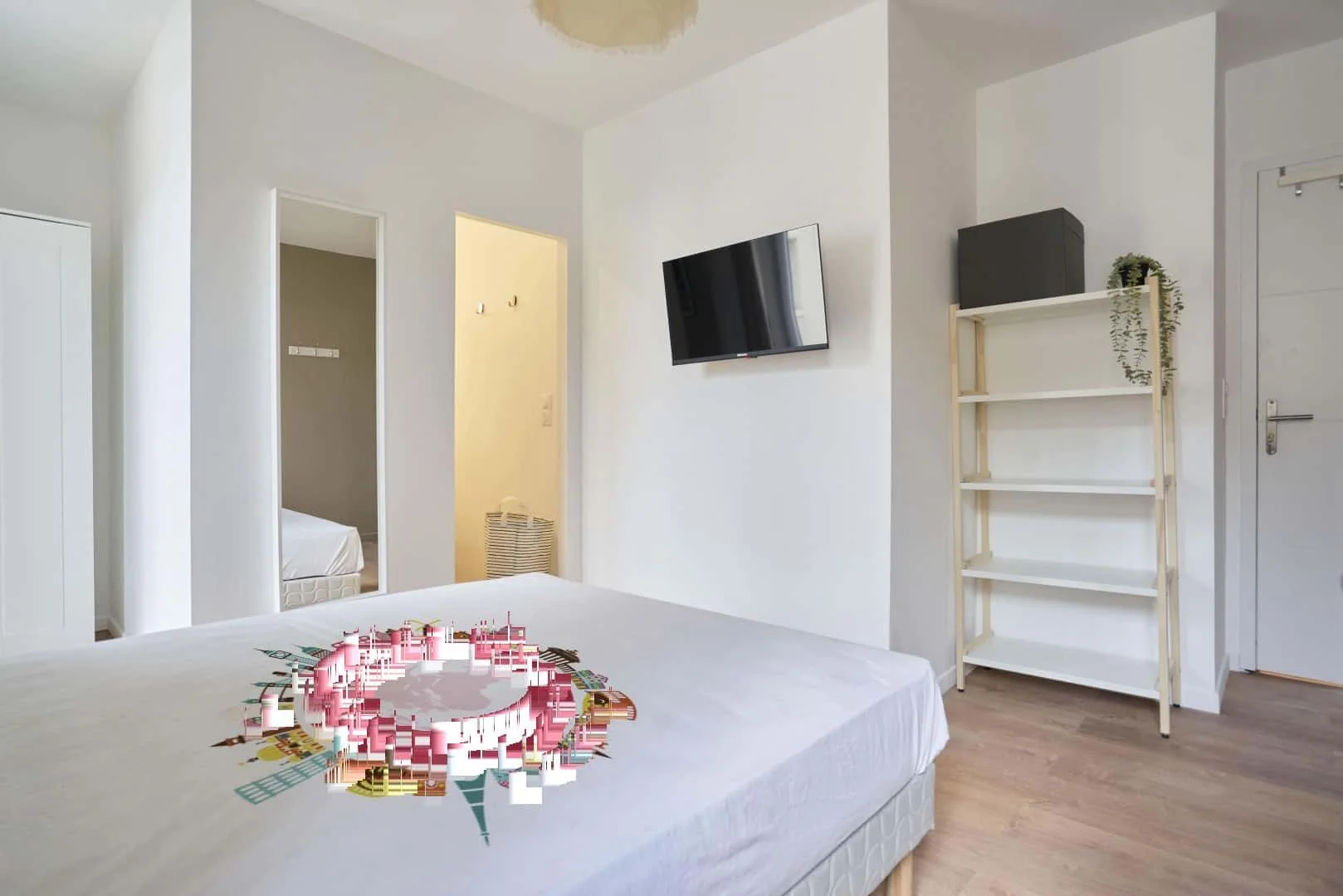 Habitación para estudiantes en  con área de estudio y facilidades compartidas