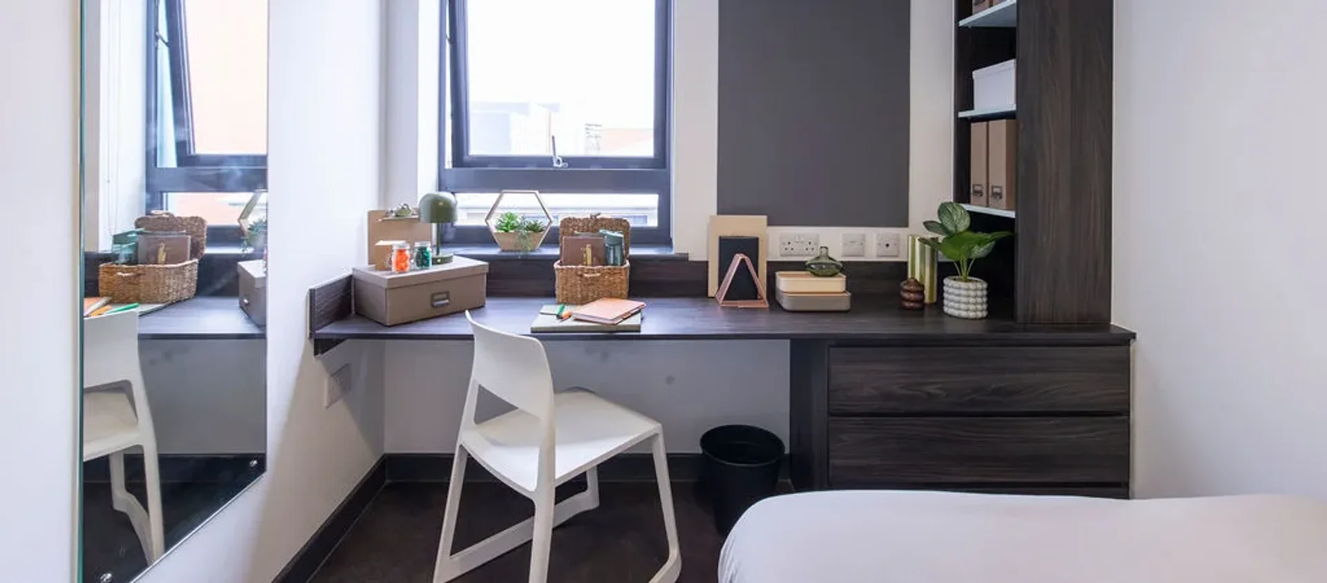 Affordable room for students with ample lighting in 