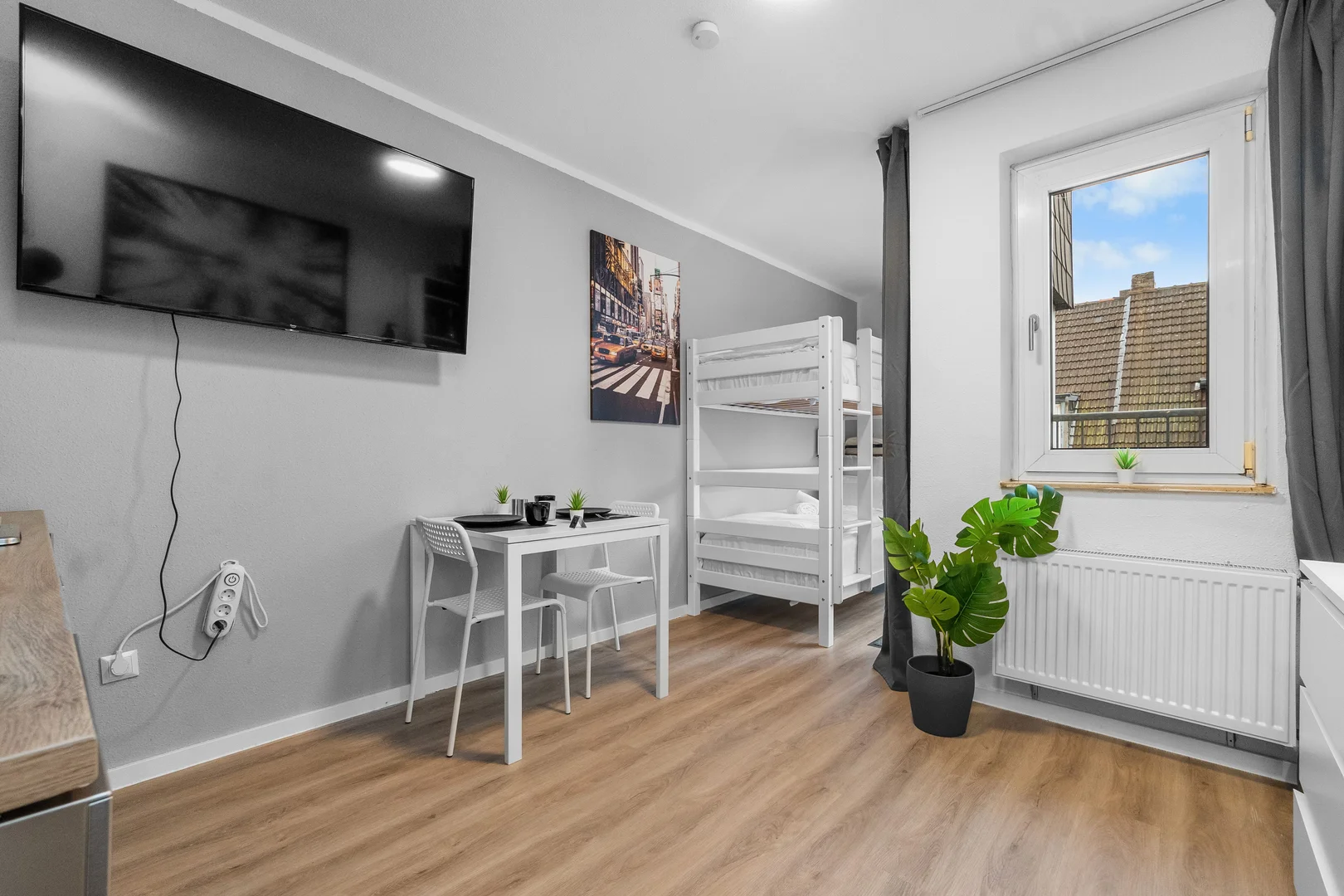 Affordable room for students with ample lighting in