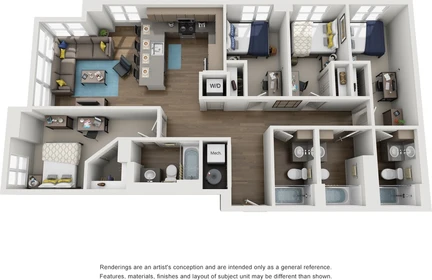 Logement avec 3 chambres à Ann-arbor