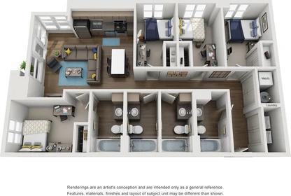 Apartamento entero totalmente amueblado  en Ann-arbor