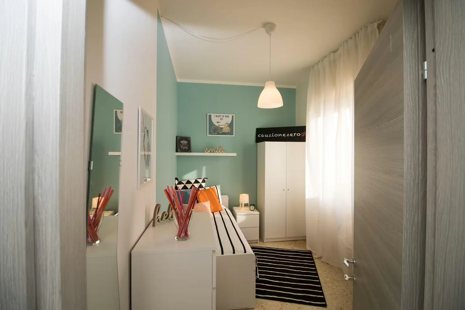 Student room in  with study area and shared facilities