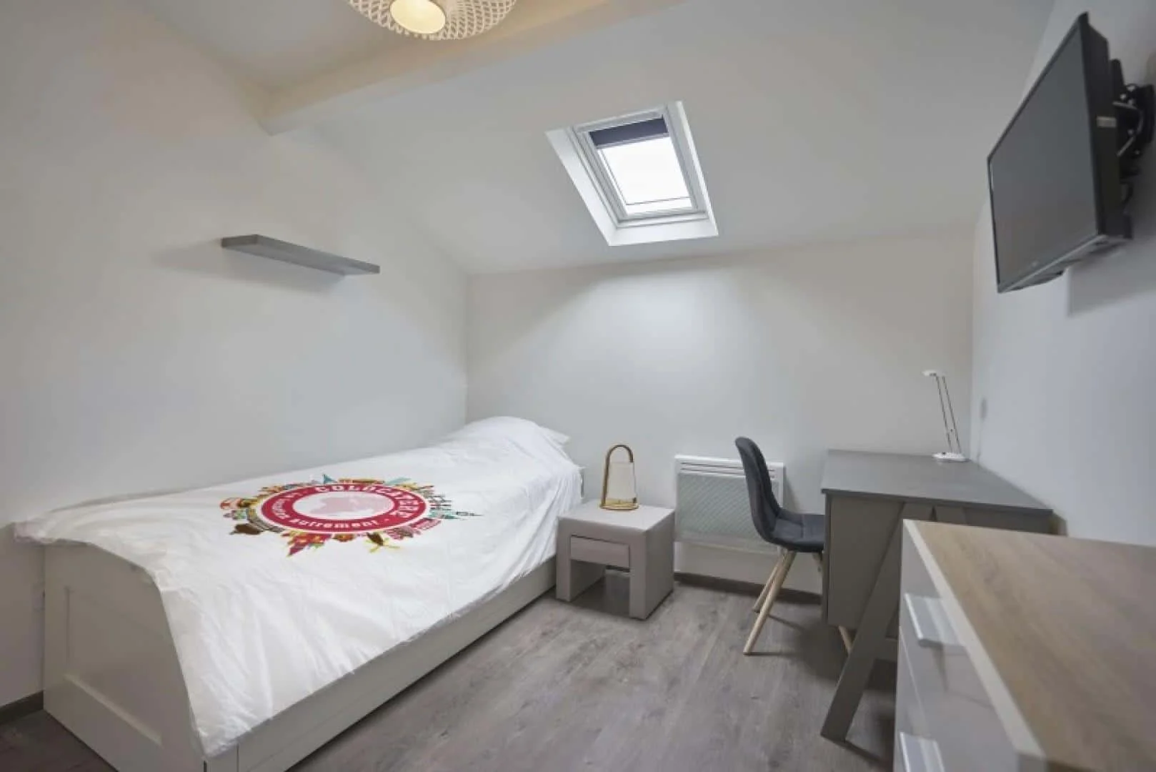 Affordable room for students with ample lighting in 