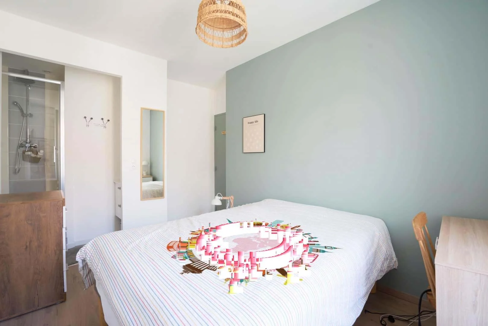 Chambre confortable pour étudiants disponible dans 