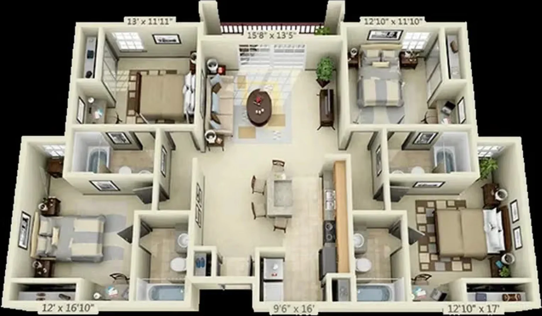 Habitación asequible para estudiantes con buena iluminación en 