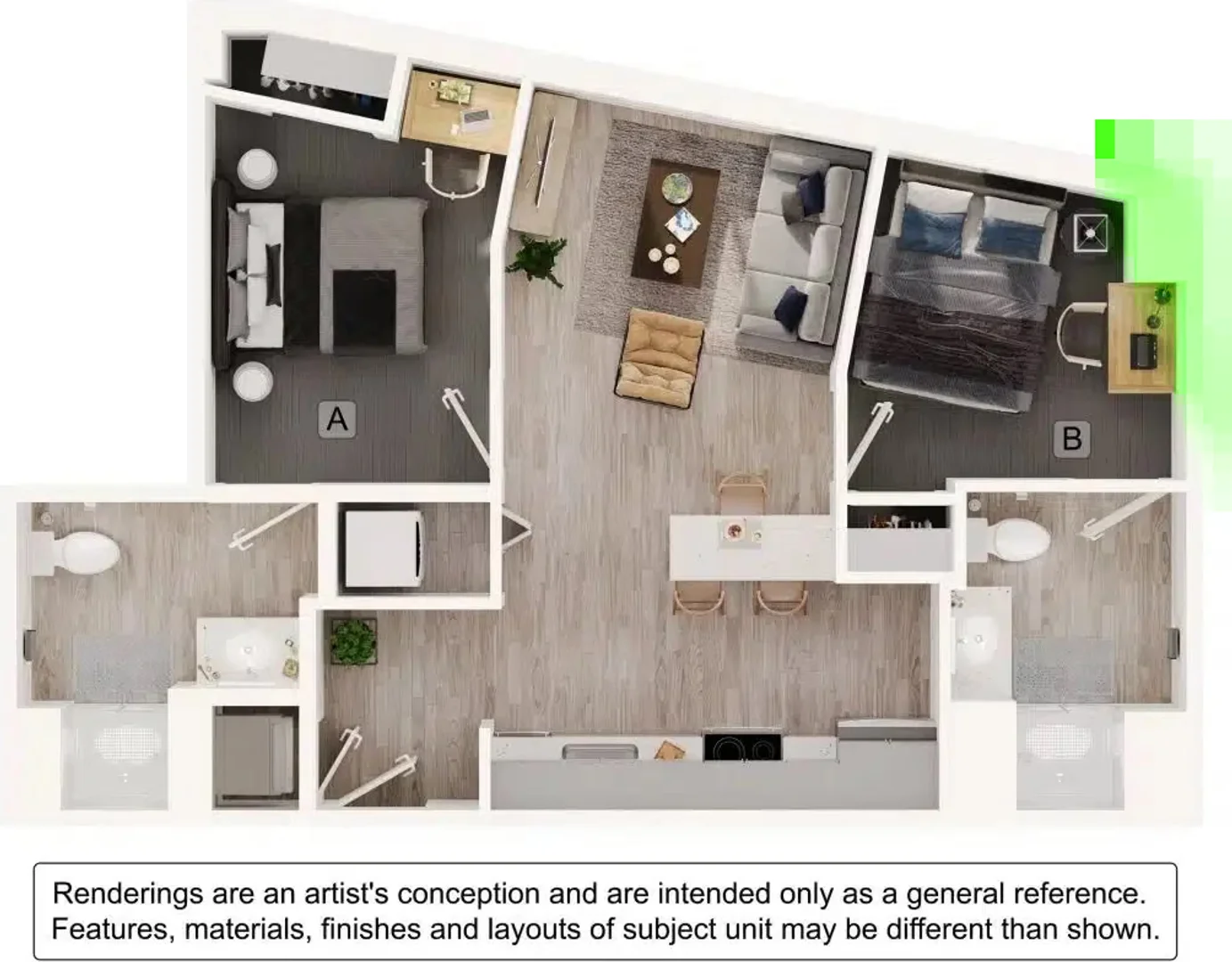 Habitación estudiantil funcional perfecta para estudiar en 