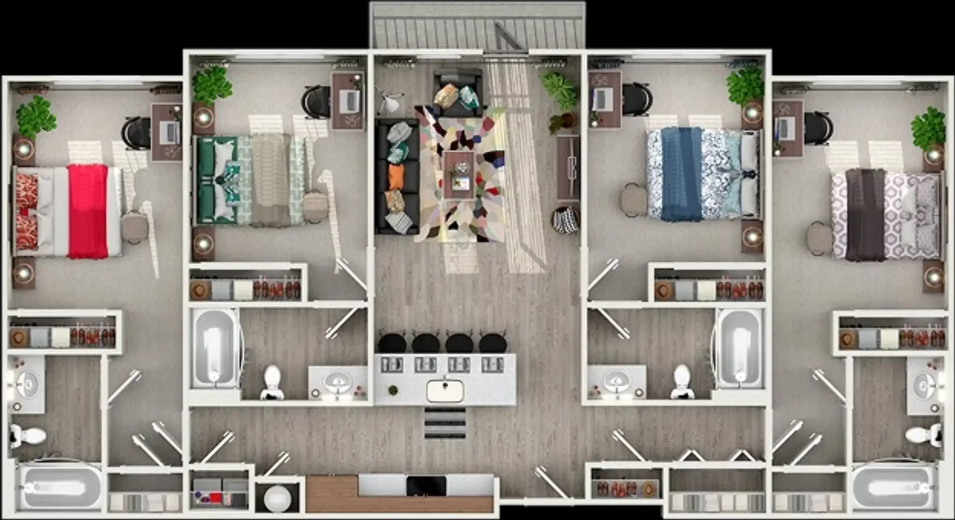 Bright and airy student room with easy university access in 