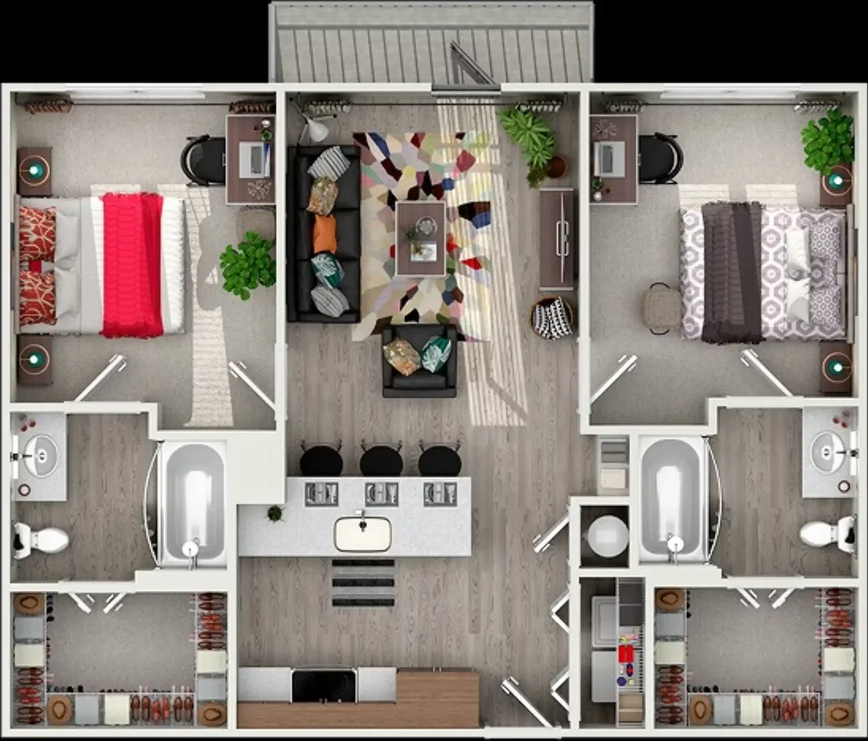 Functional student room perfect for studying in 
