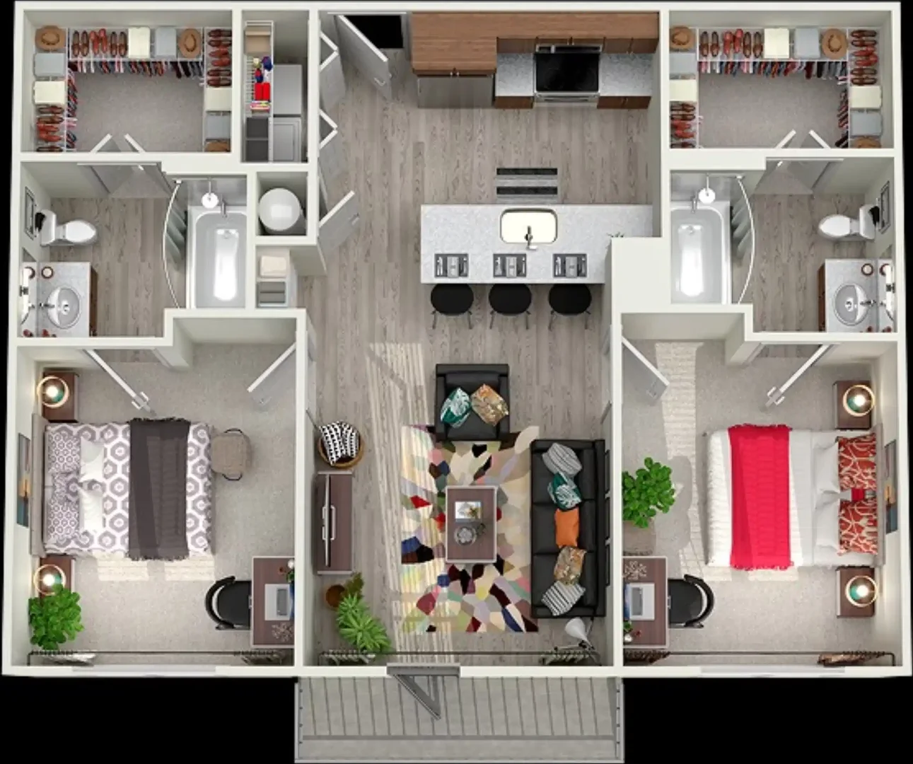 Functional student room perfect for studying in 