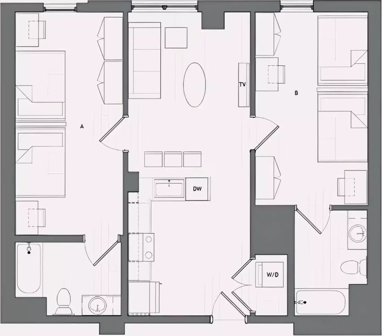 Quarto acolhedor para estudantes disponível em 