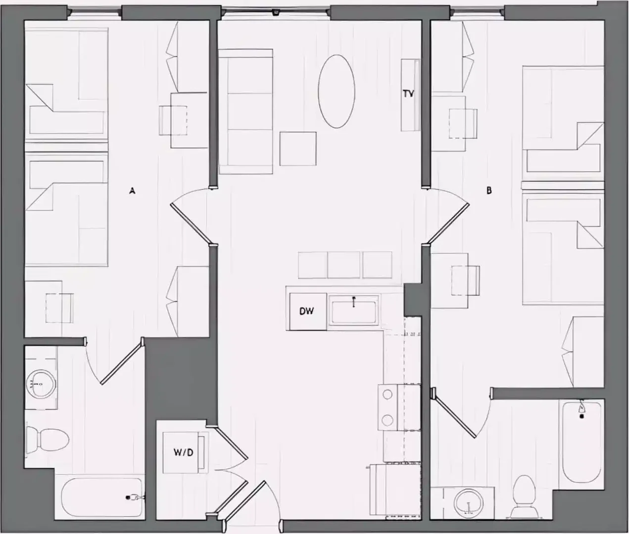 Economical student room with convenient location in 