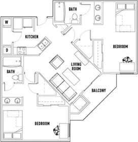 Private room at Southeast Huron Boulevard, image 1 of 10