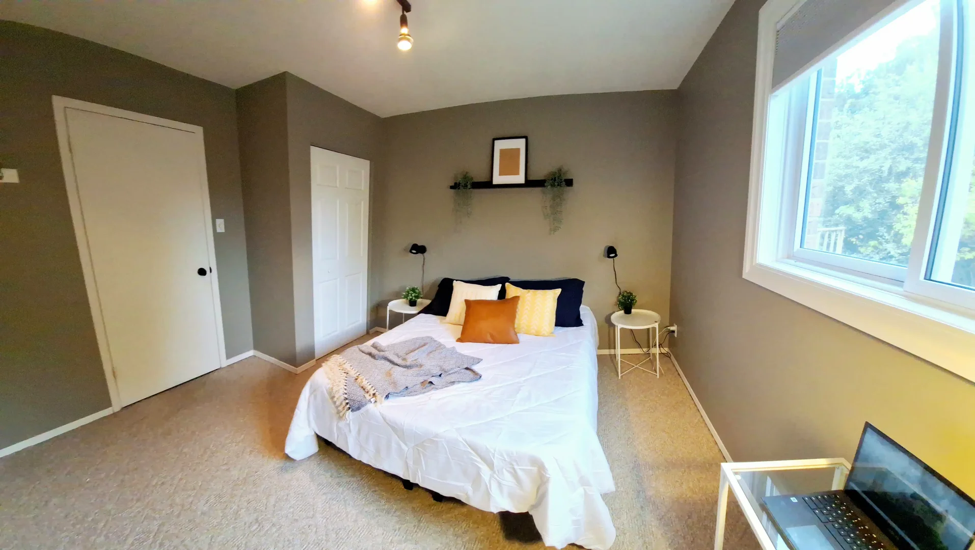 Student room in  with study area and shared facilities