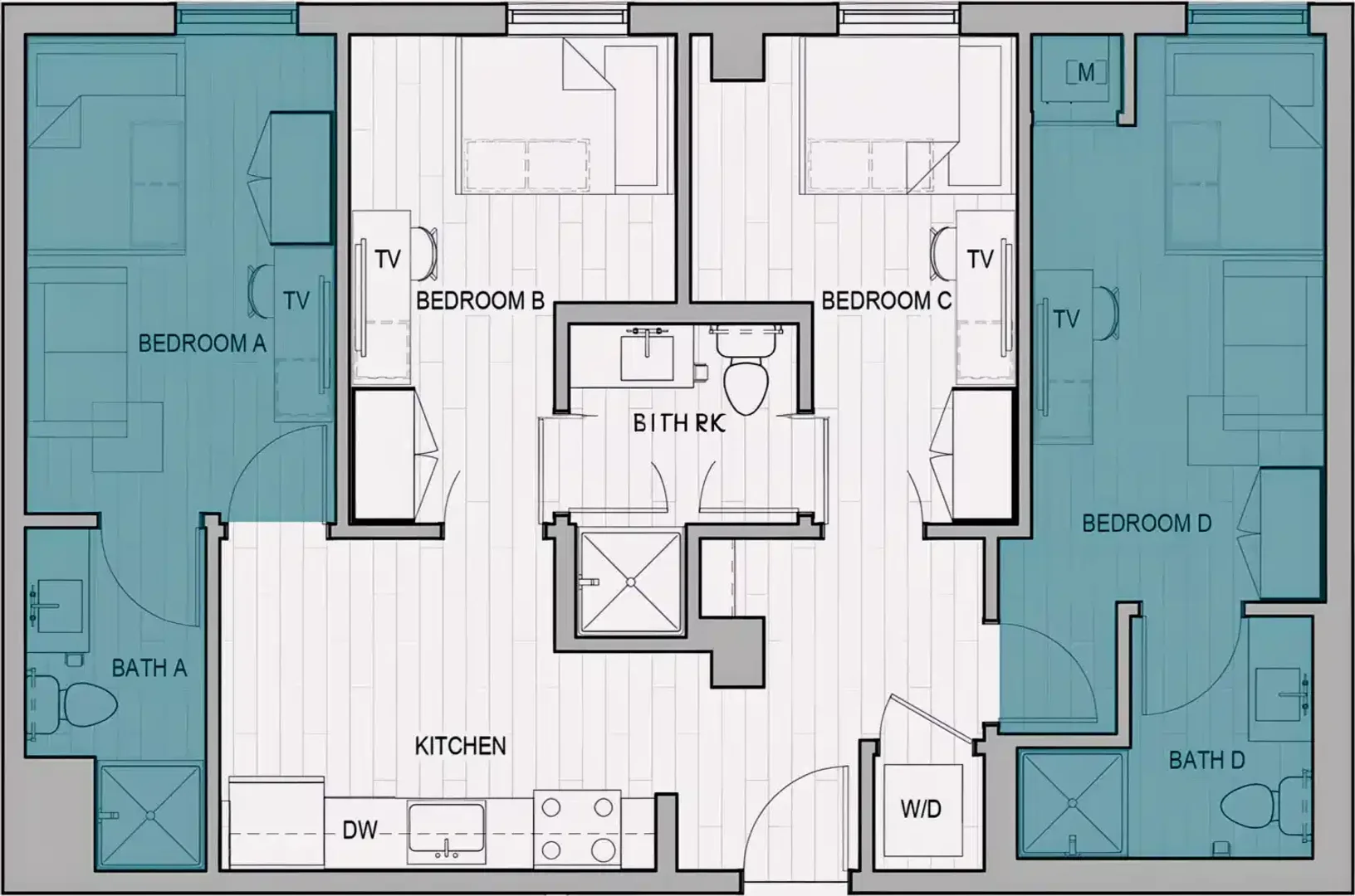 Quarto de estudante funcional perfeito para estudar em 
