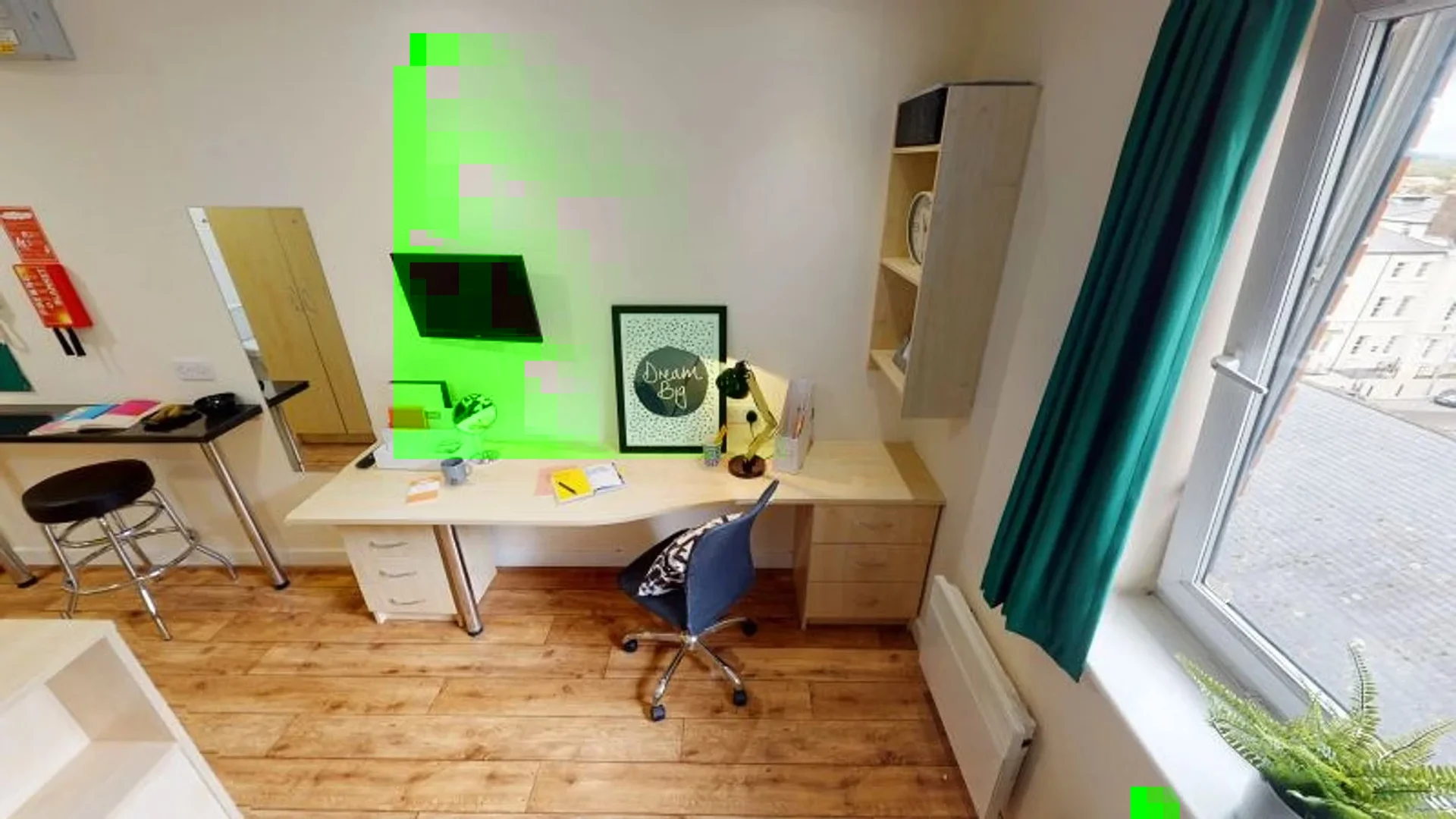 Estudio para estudiantes con excelentes conexiones de transporte en 