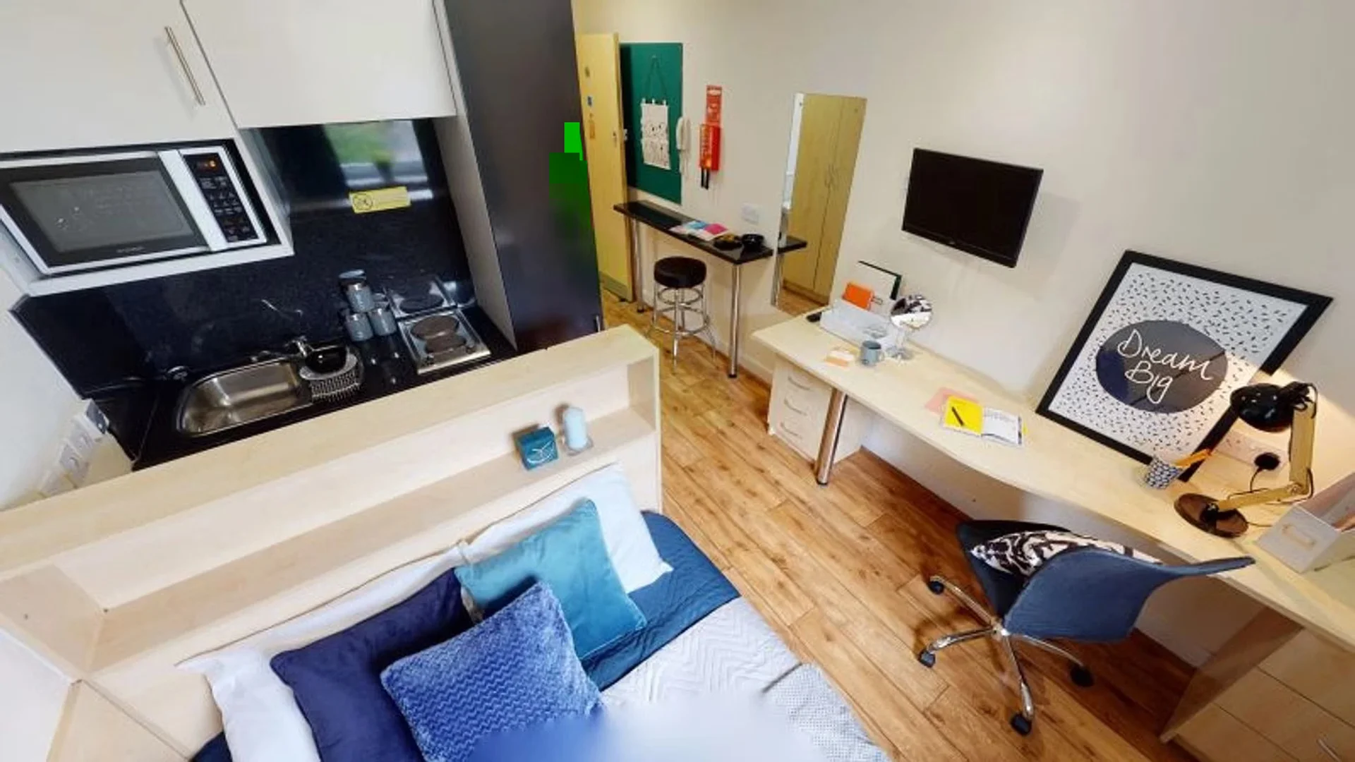 Estudio totalmente equipado para estudiantes en 