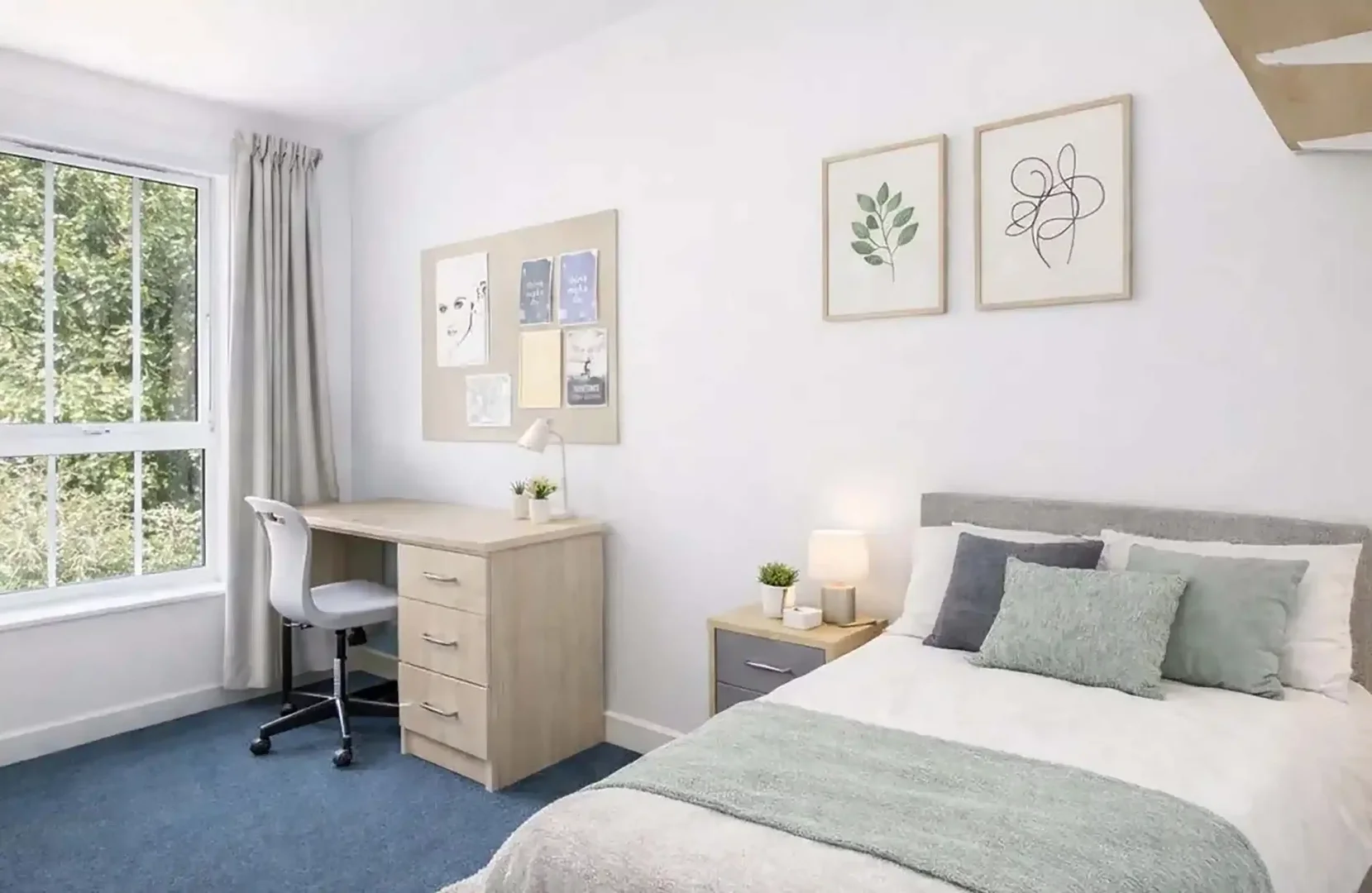 Chambre d'étudiant économique avec emplacement pratique dans 