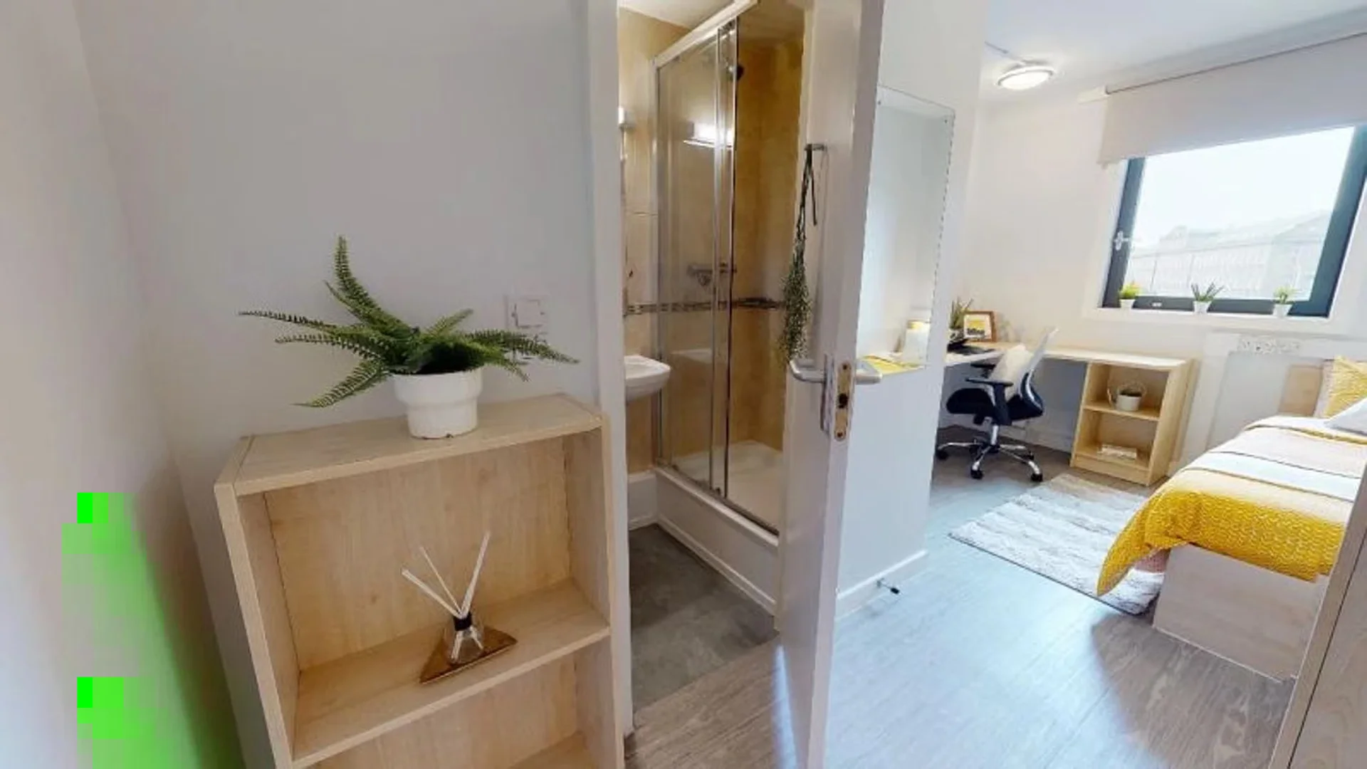 'de öğrenci dairesinde, tamamen mobilyalı kiralık oda