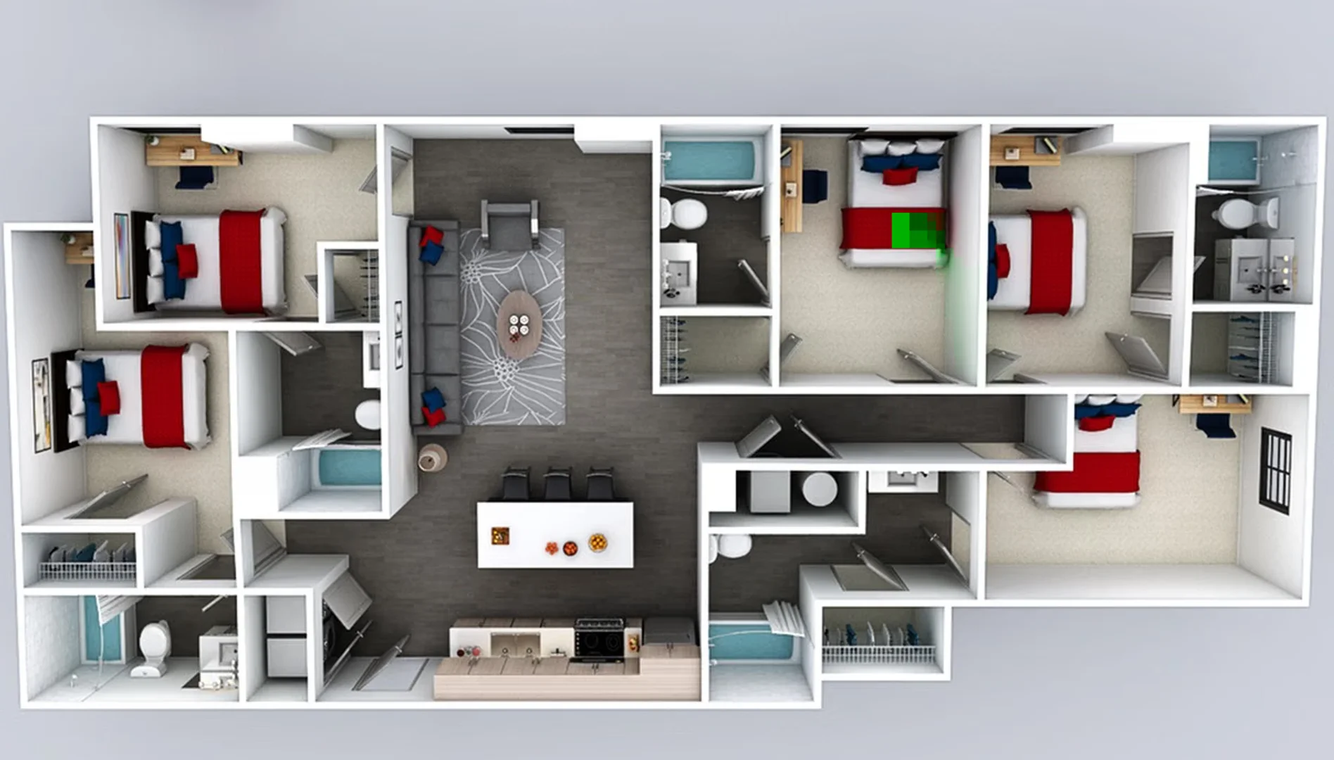 Functional student room perfect for studying in