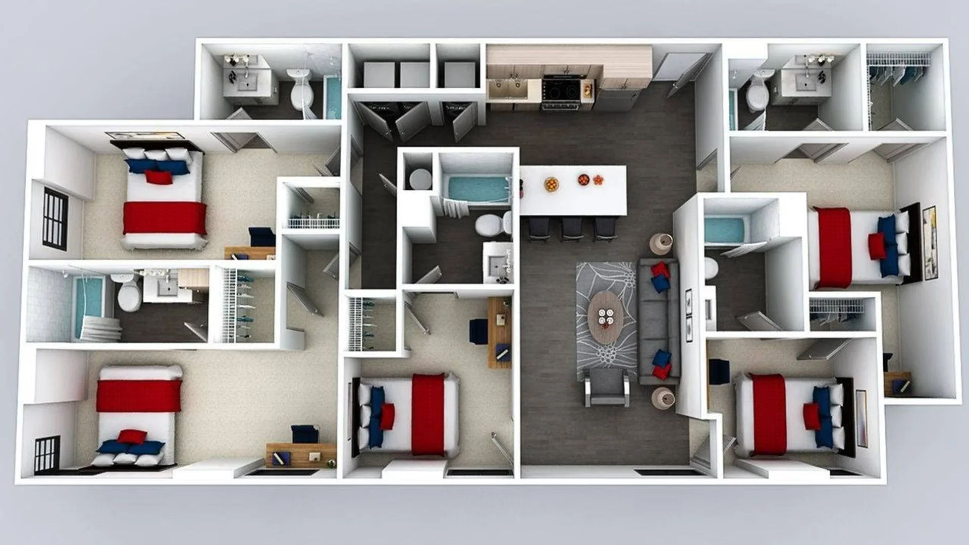 Functional student room perfect for studying in