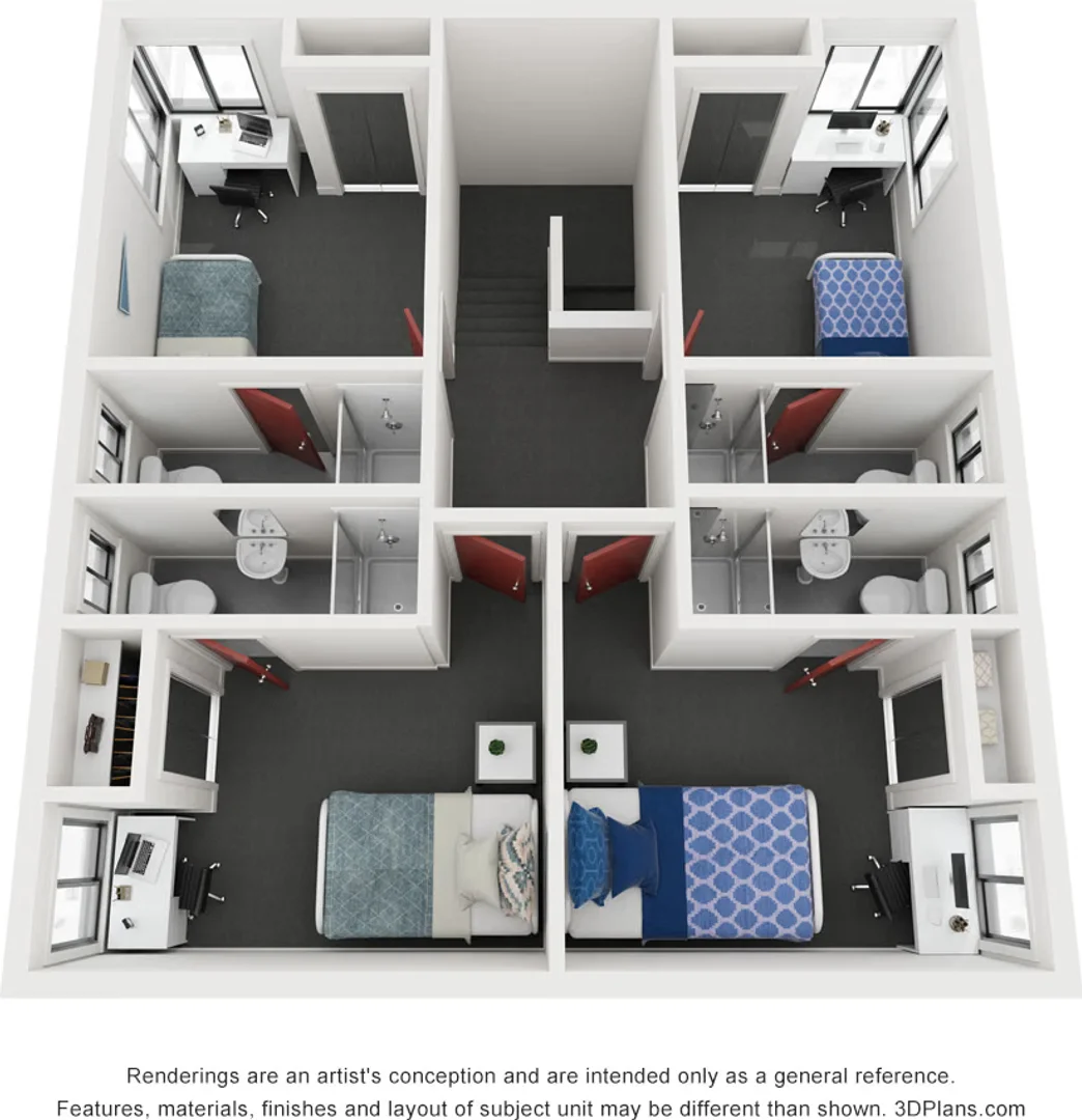 Habitación para estudiantes en  con área de estudio y facilidades compartidas