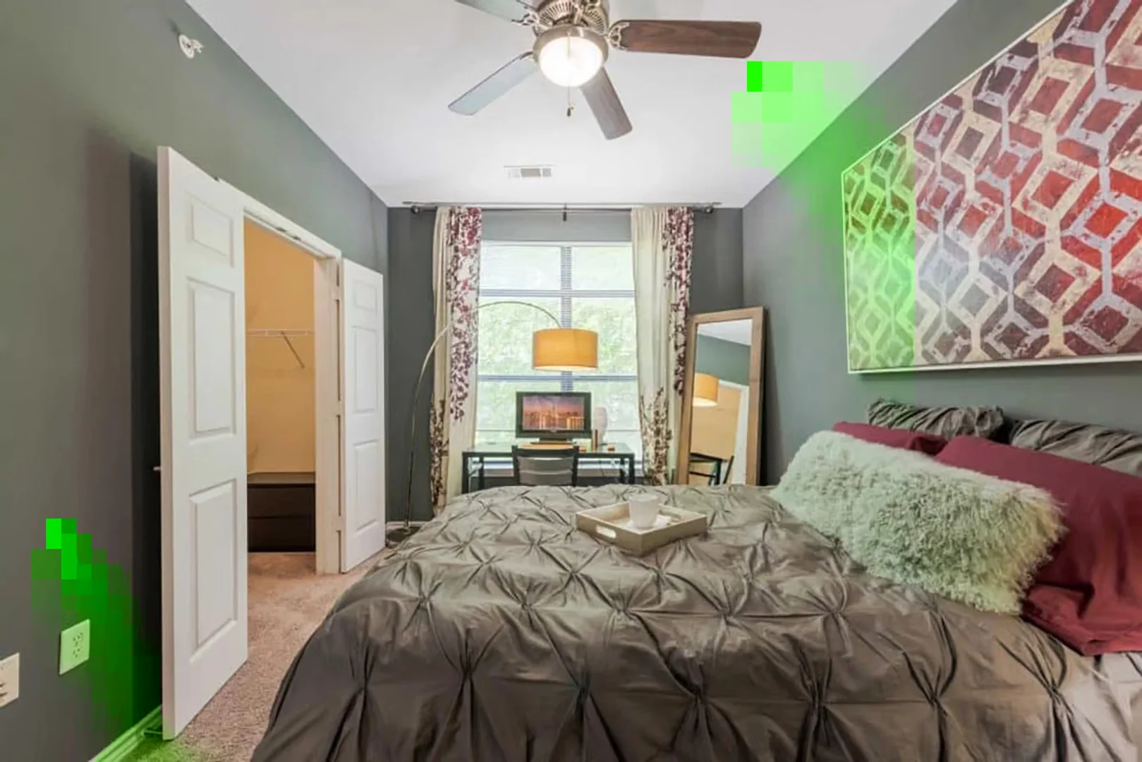 Student-friendly room in  with modern amenities