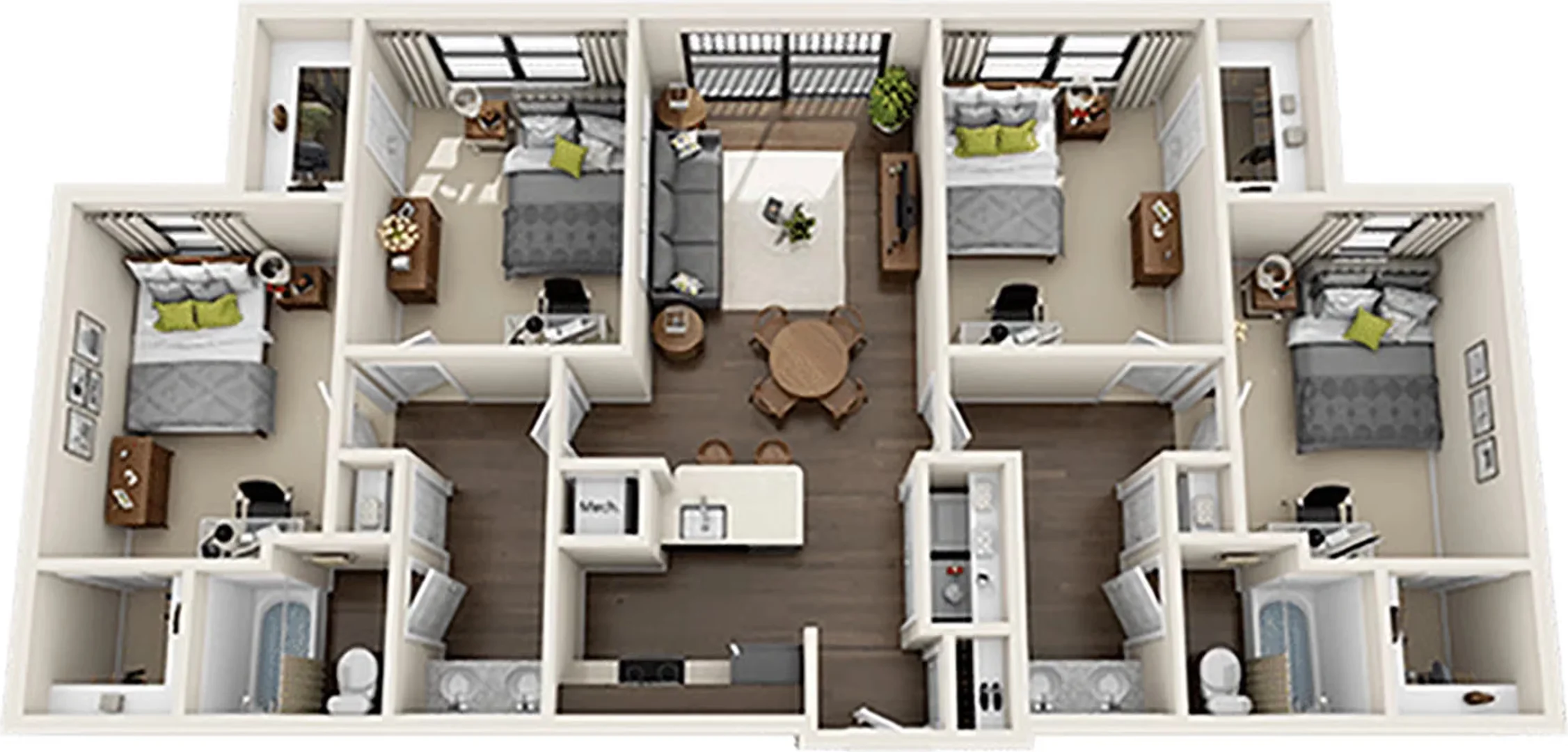 Bright and airy student room with easy university access in 